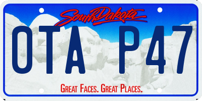 SD license plate 0TAP47