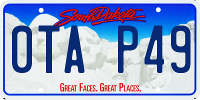 SD license plate 0TAP49