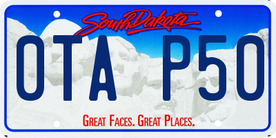 SD license plate 0TAP50