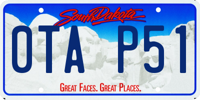 SD license plate 0TAP51