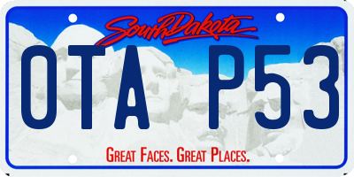 SD license plate 0TAP53