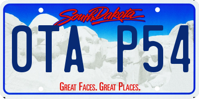 SD license plate 0TAP54