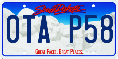 SD license plate 0TAP58