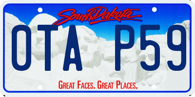 SD license plate 0TAP59
