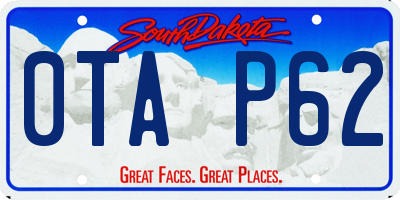 SD license plate 0TAP62