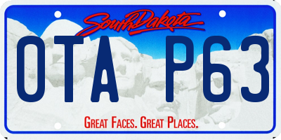 SD license plate 0TAP63