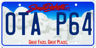 SD license plate 0TAP64