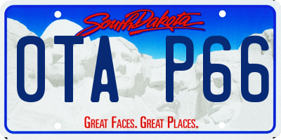 SD license plate 0TAP66