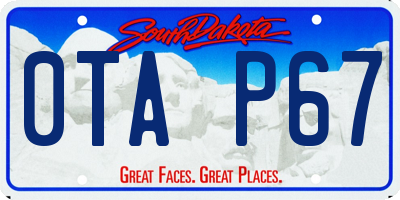 SD license plate 0TAP67