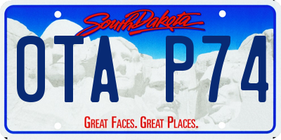 SD license plate 0TAP74