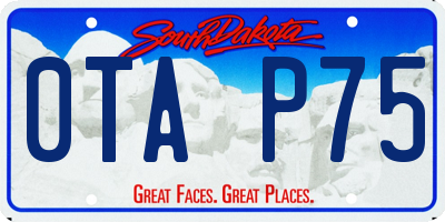 SD license plate 0TAP75
