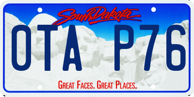 SD license plate 0TAP76
