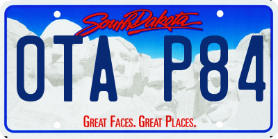 SD license plate 0TAP84