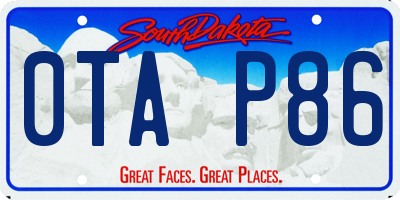 SD license plate 0TAP86