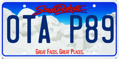 SD license plate 0TAP89