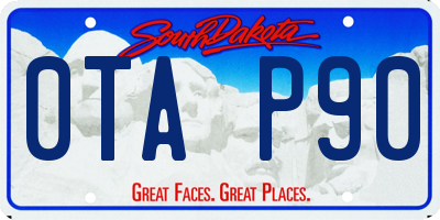 SD license plate 0TAP90