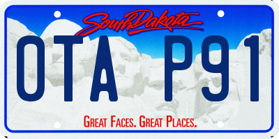 SD license plate 0TAP91