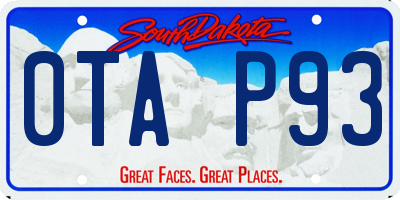 SD license plate 0TAP93