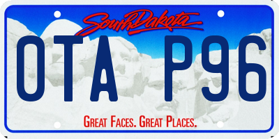 SD license plate 0TAP96