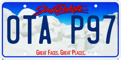 SD license plate 0TAP97