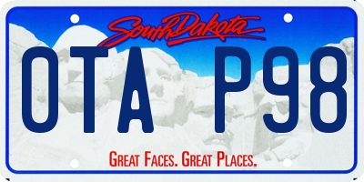 SD license plate 0TAP98