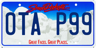SD license plate 0TAP99
