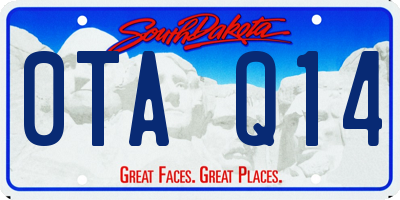 SD license plate 0TAQ14