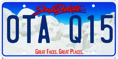 SD license plate 0TAQ15