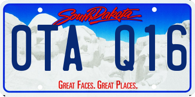 SD license plate 0TAQ16