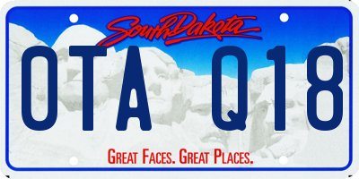 SD license plate 0TAQ18