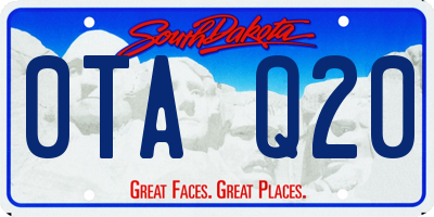SD license plate 0TAQ20