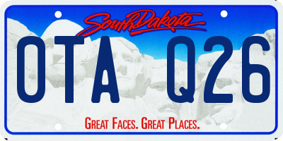 SD license plate 0TAQ26
