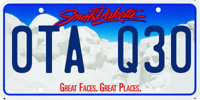 SD license plate 0TAQ30