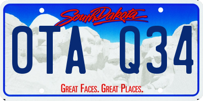 SD license plate 0TAQ34