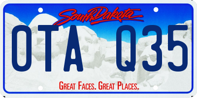 SD license plate 0TAQ35