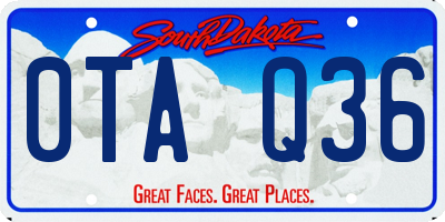 SD license plate 0TAQ36