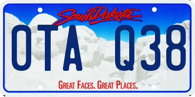 SD license plate 0TAQ38