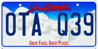 SD license plate 0TAQ39