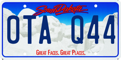 SD license plate 0TAQ44