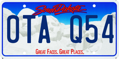 SD license plate 0TAQ54