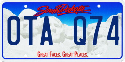 SD license plate 0TAQ74
