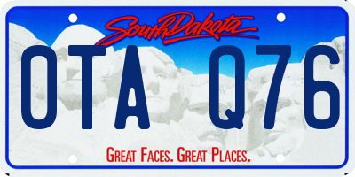 SD license plate 0TAQ76
