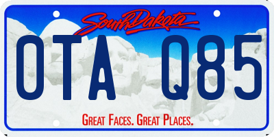 SD license plate 0TAQ85