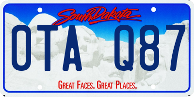 SD license plate 0TAQ87