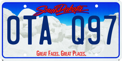 SD license plate 0TAQ97