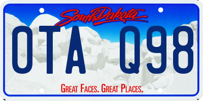 SD license plate 0TAQ98