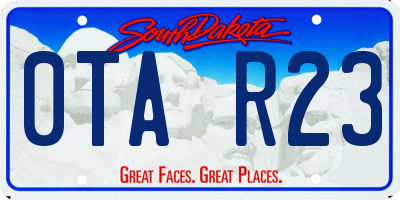 SD license plate 0TAR23