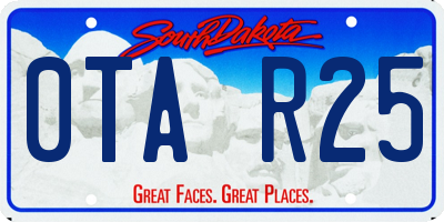 SD license plate 0TAR25