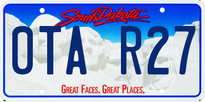 SD license plate 0TAR27