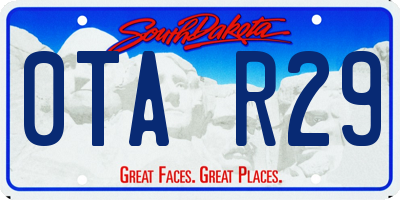 SD license plate 0TAR29